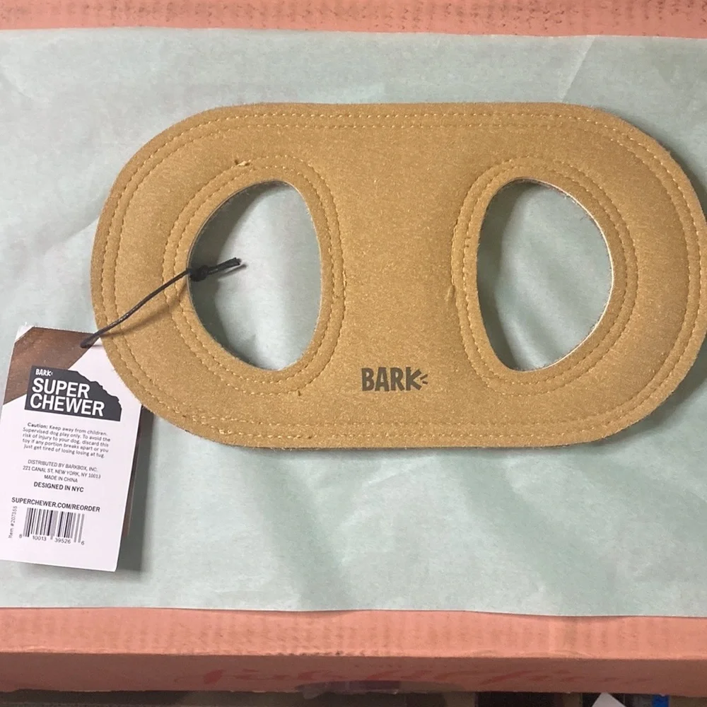 NEW Bark Box - Rough & Rugged TugToy for L Dogs 50lb plus. Faux Leather